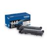 TN6602PK High-Yield Toner, 2,600 Page-Yield, Black, 2/Pack1