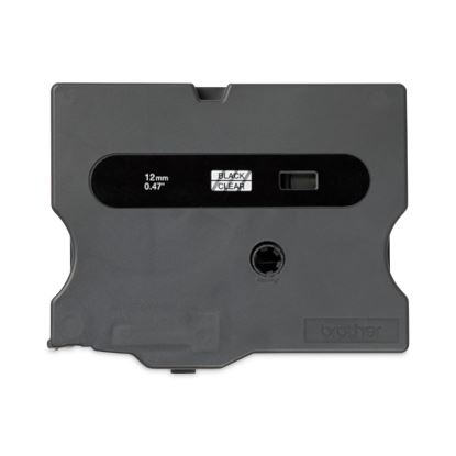 TX Tape Cartridge for PT-8000, PT-PC, PT-30/35, 0.47" x 50 ft, Black on Clear1