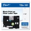 TZe Standard Adhesive Laminated Labeling Tape, 1.4" x 26.2 ft, Black on Clear2