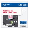 TZe Standard Adhesive Laminated Labeling Tape, 0.94" x 26.2 ft, Red on White2