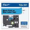 TZe Standard Adhesive Laminated Labeling Tape, 0.7" x 26.2 ft, Black on Blue2