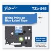TZe Standard Adhesive Laminated Labeling Tape, 0.7" x 26.2 ft, White on Blue2