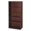 Series C Collection Bookcase, Five-Shelf, 35.63w x 15.38d x 72.78h, Hansen Cherry2
