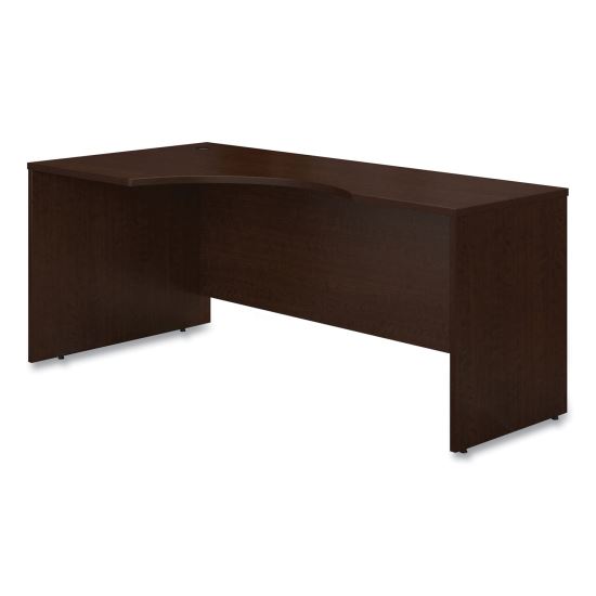 Series C Collection Bow Front Desk, 71.13" x 36.13" x 29.88", Hansen Cherry/Graphite Gray1