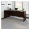 Series C Collection Bow Front Desk, 71.13" x 36.13" x 29.88", Hansen Cherry/Graphite Gray2