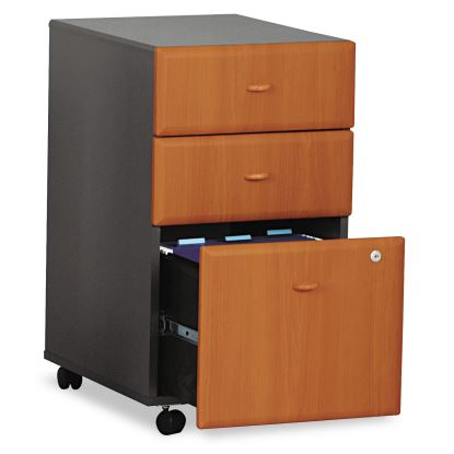 Mobile Pedestal File, Left/Right, 3-Drawers: Box/Box/File, Legal/Letter/A4/A5, Cherry/Gray, 15.75" x 20.25" x 27.88"1