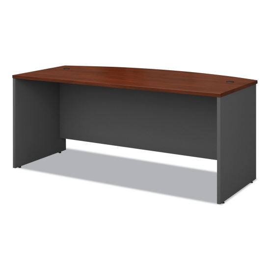 Series A Collection Workstation Desk, 59.63" x 26.88" x 29.88", Natural Cherry/Slate Gray1