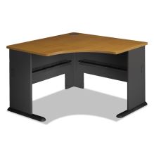 Series A Collection Corner Desk, 47.25" x 47.25" x 29.88", Natural Cherry/Slate Gray1