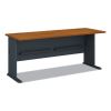 Series A Collection Workstation Desk, 71.63" x 26.88" x 29.88", Natural Cherry/Slate Gray1