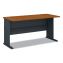 Series C Collection Bow Front Desk, 71.13" x 36.13" x 29.88", Natural Cherry/Graphite Gray1