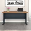 Series C Collection Bow Front Desk, 71.13" x 36.13" x 29.88", Natural Cherry/Graphite Gray2