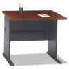 Series A Collection Workstation Desk, 35.63" x 26.88" x 29.88", Hansen Cherry/Galaxy2