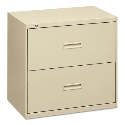 400 Series Lateral File, 2 Legal/Letter-Size File Drawers, Putty, 30" x 18" x 28"1