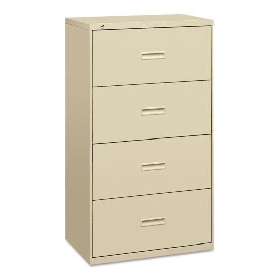 400 Series Lateral File, 4 Legal/Letter-Size File Drawers, Putty, 30" x 18" x 52.5"1