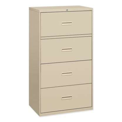 400 Series Lateral File, 4 Legal/Letter-Size File Drawers, Putty, 36" x 18" x 52.5"1