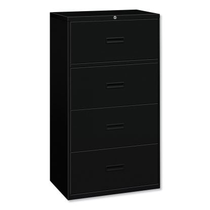 400 Series Lateral File, 4 Legal/Letter-Size File Drawers, Black, 36" x 18" x 52.5"1