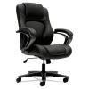 HVL402 Series Executive High-Back Chair, Supports Up to 250 lb, 17" to 21" Seat Height, Black Seat/Back, Iron Gray Base1