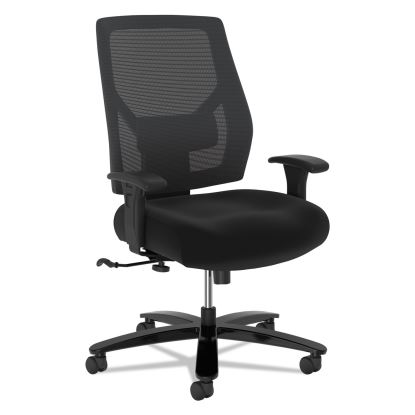 Crio Big and Tall Mid-Back Task Chair, Supports Up to 450 lb, 18" to 22" Seat Height, Black1