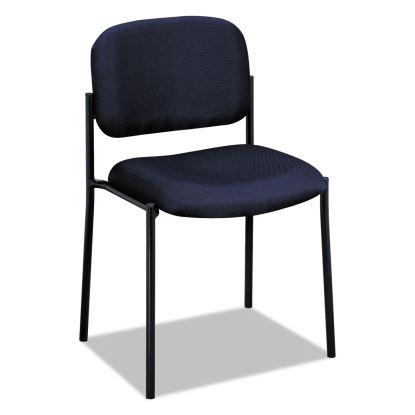 VL606 Stacking Guest Chair without Arms, Supports Up to 250 lb, Navy Seat/Back, Black Base1