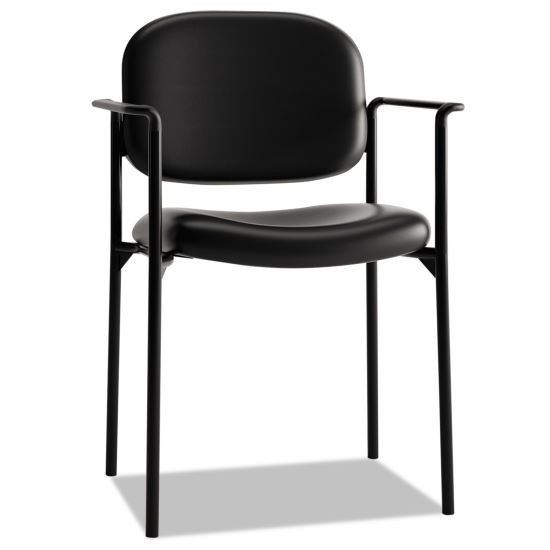 VL616 Stacking Guest Chair with Arms, Supports Up to 250 lb, Black1