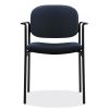 VL616 Stacking Guest Chair with Arms, Supports Up to 250 lb, Navy Seat/Back, Black Base2