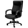 Validate Big and Tall Leather Chair, Supports Up to 450 lb, 18.75" to 21.5" Seat Height, Black2