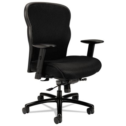 Wave Mesh Big and Tall Chair, Supports Up to 450 lb, 19.25" to 22.25" Seat Height, Black1