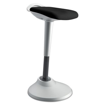 Perch Series Seat, Backless, Supports Up to 250 lb, Black Seat, Silver Base1