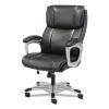 3-Fifteen Executive High-Back Chair, Supports Up to 225 lb, 20" to 24.8" Seat Height, Black Seat/Back, Chrome Base2