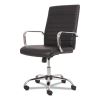 5-Eleven Mid-Back Executive Chair, Supports Up to 250 lb, 17.1" to 20" Seat Height, Black Seat/Back, Chrome Base2