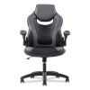 9-One-One High-Back Racing Style Chair with Flip-Up Arms, Supports Up to 225 lb, Black Seat, Gray Back, Black Base2