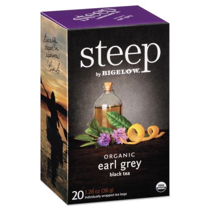 steep Tea, Earl Grey, 1.28 oz Tea Bag, 20/Box1