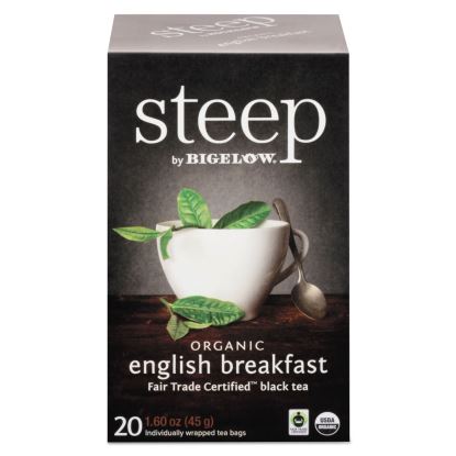 steep Tea, English Breakfast, 1.6 oz Tea Bag, 20/Box1
