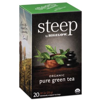 steep Tea, Pure Green, 0.91 oz Tea Bag, 20/Box1