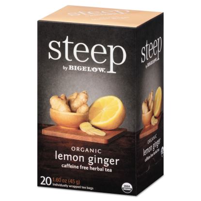 steep Tea, Lemon Ginger, 1.6 oz Tea Bag, 20/Box1