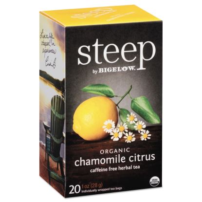 steep Tea, Chamomile Citrus Herbal, 1 oz Tea Bag, 20/Box1