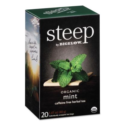 steep Tea, Mint, 1.41 oz Tea Bag, 20/Box1