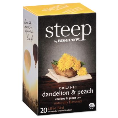 steep Tea, Dandelion and Peach, 1.18 oz Tea Bag, 20/Box1