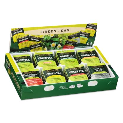 Green Tea Assortment, Individually Wrapped, Eight Flavors, 64 Tea Bags/Box1