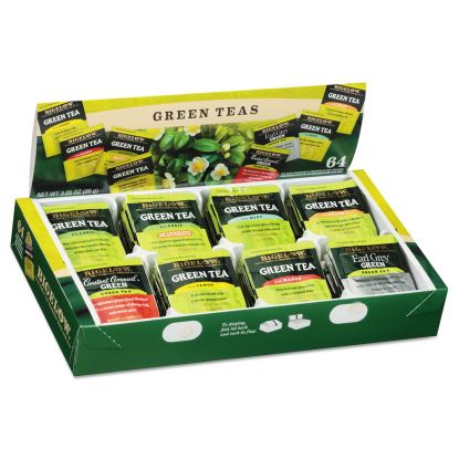 Green Tea Assortment, Tea Bags, 64/Box, 6 Boxes/Carton1