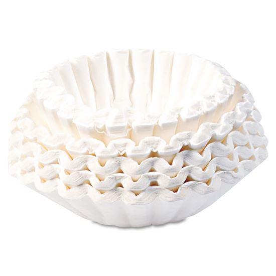 Flat Bottom Coffee Filters, 12 Cup Size, 250/Pack1