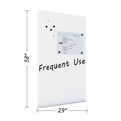 Magnetic Dry Erase Tile Board, 38 1/2 x 58, White Surface1