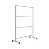 Protector Series Mobile Glass Panel Divider, 49 x 22 x 69, Clear/Aluminum2