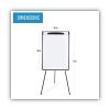 Magnetic Gold Ultra Dry Erase Tripod Easel W/ Ext Arms, 32" to 72", Black/Silver2