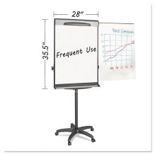 Tripod Extension Bar Magnetic Dry-Erase Easel, 69" to 78" High, Black/Silver1