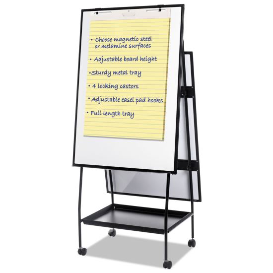 Creation Station Magnetic Dry Erase Board, 29 1/2 x 74 7/8, Black Frame1