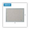 Designer Fabric Bulletin Board, 24X18, Gray Fabric/Gray Frame2