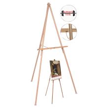 Oak Display Tripod Easel, 60" High, Wood/Brass1