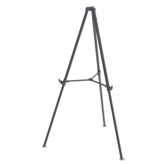 Quantum Heavy Duty Display Easel, 35.62" to 61.22" High, Plastic, Black1