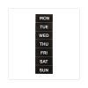 Interchangeable Magnetic Board Accessories, Days of Week, Black/White, 2" x 1", 7 Pieces1